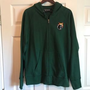 The Hundreds green zip up hoodie